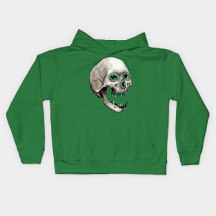 Emerald Geode Crystal Skull Kids Hoodie